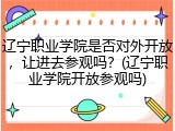 辽宁职业学院是否对外开放，让进去参观吗？(辽宁职业学院开放参观吗)