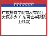 广东警官学院有没有院士，大概多少(广东警官学院院士数量)