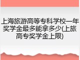 上海旅游高等专科学校一年奖学金最多能拿多少(上旅高专奖学金上限)
