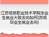 江苏信息职业技术学院毕业生就业大致去向如何(苏信毕业生就业去向)