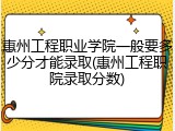 惠州工程职业学院一般要多少分才能录取(惠州工程职院录取分数)