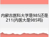 内蒙古医科大学是985还是211(内医大是985吗)