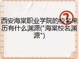 西安海棠职业学院的校名来历有什么渊源("海棠校名渊源")