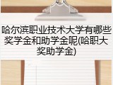 哈尔滨职业技术大学有哪些奖学金和助学金呢(哈职大奖助学金)