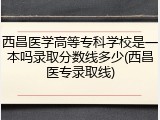 西昌医学高等专科学校是一本吗录取分数线多少(西昌医专录取线)