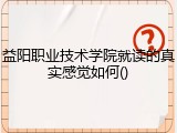 益阳职业技术学院就读的真实感觉如何()