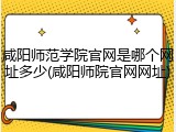 咸阳师范学院官网是哪个网址多少(咸阳师院官网网址)