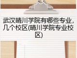 武汉晴川学院有哪些专业，几个校区(晴川学院专业校区)