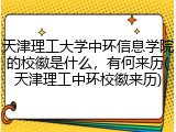 天津理工大学中环信息学院的校徽是什么，有何来历(天津理工中环校徽来历)