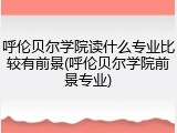 呼伦贝尔学院读什么专业比较有前景(呼伦贝尔学院前景专业)