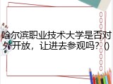 哈尔滨职业技术大学是否对外开放，让进去参观吗？()