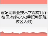 曹妃甸职业技术学院有几个校区,有多少人(曹妃甸职院校区人数)