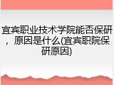 宜宾职业技术学院能否保研，原因是什么(宜宾职院保研原因)