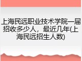 上海民远职业技术学院一届招收多少人，最近几年(上海民远招生人数)