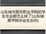 山东城市服务职业学院的学生毕业都怎么样了(山东城服学院毕业生去向)
