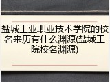 盐城工业职业技术学院的校名来历有什么渊源(盐城工院校名渊源)