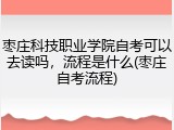 枣庄科技职业学院自考可以去读吗，流程是什么(枣庄自考流程)