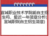 宣城职业技术学院能自主招生吗，最近一年简章分析(宣城职院自主招生简章)