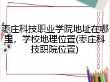 枣庄科技职业学院地址在哪里，学校地理位置(枣庄科技职院位置)
