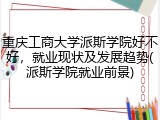 重庆工商大学派斯学院好不好，就业现状及发展趋势(派斯学院就业前景)