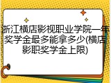 浙江横店影视职业学院一年奖学金最多能拿多少(横店影职奖学金上限)