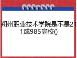 朔州职业技术学院是不是211或985高校()