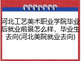 河北工艺美术职业学院毕业后就业前景怎么样，毕业生去向(河北美院就业去向)