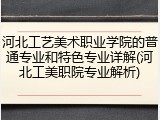 河北工艺美术职业学院的普通专业和特色专业详解(河北工美职院专业解析)