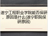 遂宁工程职业学院能否保研，原因是什么(遂宁职院保研原因)