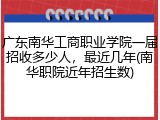 广东南华工商职业学院一届招收多少人，最近几年(南华职院近年招生数)
