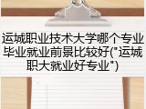 运城职业技术大学哪个专业毕业就业前景比较好("运城职大就业好专业")