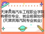 天津滨海汽车工程职业学院有哪些专业，就业前景如何(天津滨海汽院专业就业)