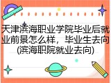天津滨海职业学院毕业后就业前景怎么样，毕业生去向(滨海职院就业去向)