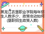 黑龙江农垦职业学院每年招生人数多少，政策变动如何(垦职招生政策人数)