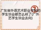广东省外语艺术职业学院的学生毕业都怎么样了(广外艺学生毕业去向)