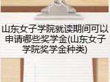山东女子学院就读期间可以申请哪些奖学金(山东女子学院奖学金种类)