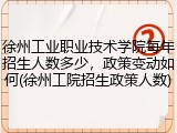 徐州工业职业技术学院每年招生人数多少，政策变动如何(徐州工院招生政策人数)
