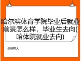 哈尔滨体育学院毕业后就业前景怎么样，毕业生去向(哈体院就业去向)