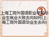 上海工商外国语职业学院毕业生就业大致去向如何(上海工商外国语毕业生去向)