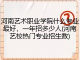 河南艺术职业学院什么专业最好，一年招多少人(河南艺校热门专业招生数)