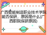 广西智能制造职业技术学院能否保研，原因是什么(广西职院保研原因)