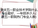重庆五一职业技术学院什么专业最好，一年招多少人(重五一职院热门专业人数)