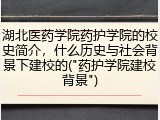 湖北医药学院药护学院的校史简介，什么历史与社会背景下建校的("药护学院建校背景")