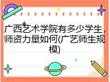 广西艺术学院有多少学生，师资力量如何(广艺师生规模)