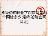 渤海船舶职业学院官网是哪个网址多少(渤海船院官网网址)