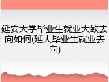 延安大学毕业生就业大致去向如何(延大毕业生就业去向)