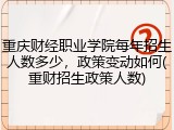重庆财经职业学院每年招生人数多少，政策变动如何(重财招生政策人数)