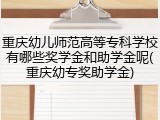 重庆幼儿师范高等专科学校有哪些奖学金和助学金呢(重庆幼专奖助学金)