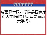 皖西卫生职业学院是国家重点大学吗(皖卫职院是重点大学吗)