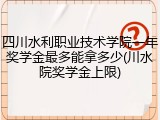 四川水利职业技术学院一年奖学金最多能拿多少(川水院奖学金上限)